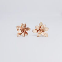 Succulent Plant PinkGold Earrings (S)