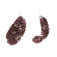 Sewed Curved Roots Earrings