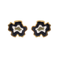 Anemone Black Stud Earrings