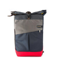 Grey Basic Roll Backpack